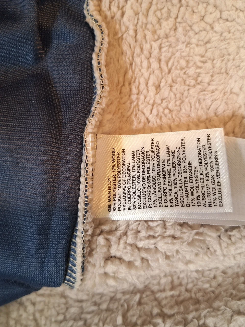 The North Face Men’s Slate Blue Sherpa Patrol 1/4- Snap Pullover Size L